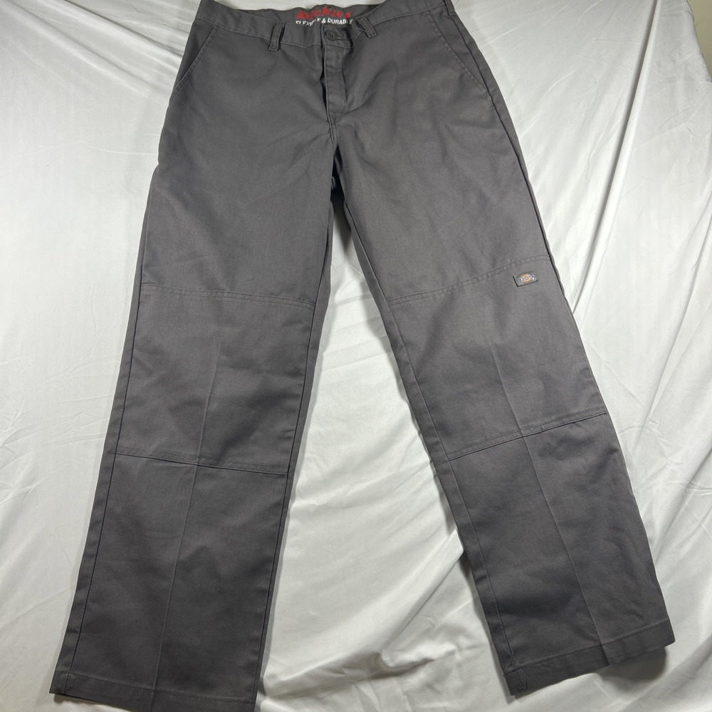 Dickies Work Pants Mens 32x30 Gray Flex Double Knee Utility Pocket WP859VG